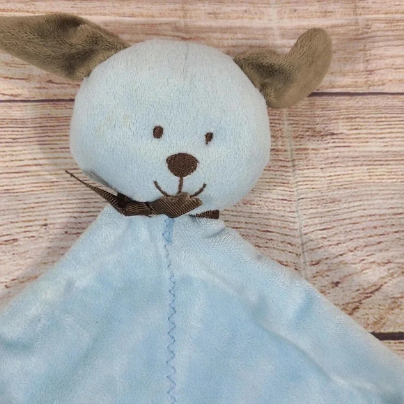 Carter's Precious Firsts Dog Lovey Security Blanket Rattle Blue Handsome 13" - Picture 3 of 4